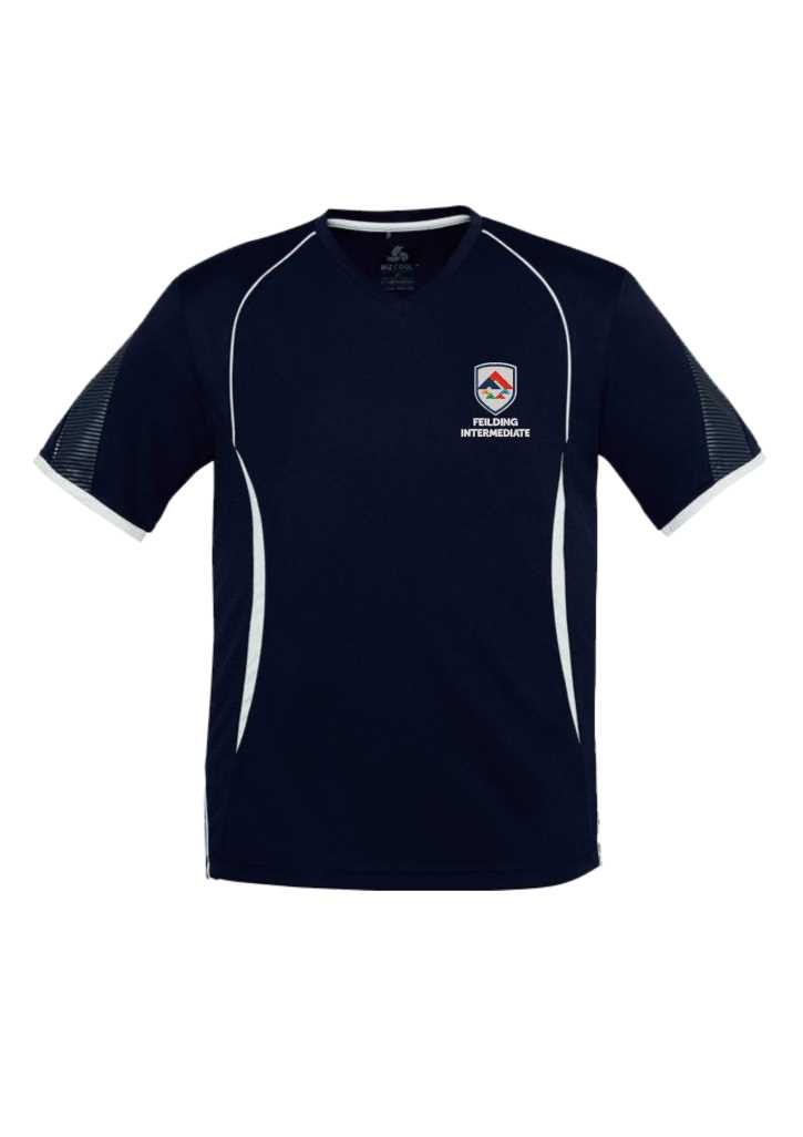 Feilding Intermediate School PE Tee Navy/White